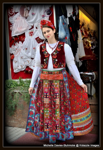 Another pretty girl in traditional dress, Budapest, Hungary.